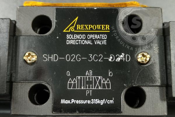 Kierunkowy zawór suwakowy REXPOWER SHD-02G-3C2-D24D